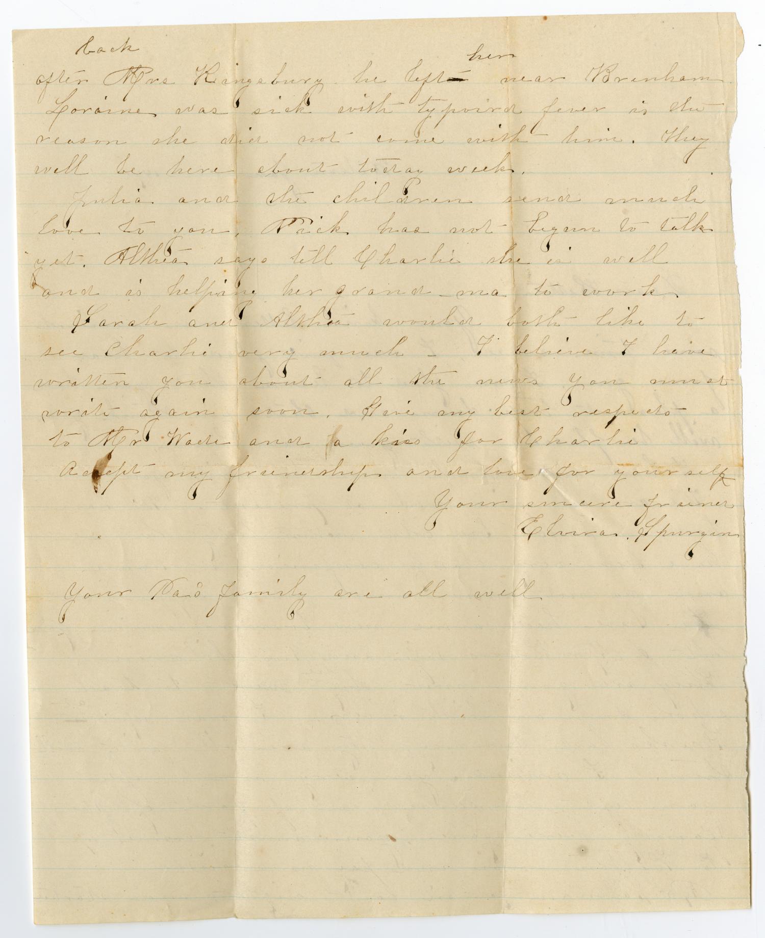 [Letter from Elvira Spurgin to Bettie Wade, January 28, 1868]
                                                
                                                    [Sequence #]: 2 of 2
                                                