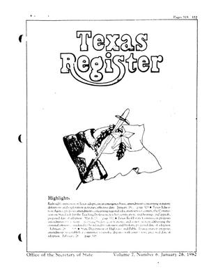 Texas Register, Volume 7, Number 6, Pages 315-372, January 26, 1982