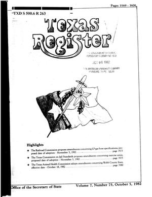 Texas Register, Volume 7, Number 75, Pages 3569-3606, October 5, 1982