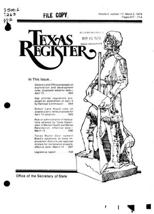 Texas Register, Volume 4, Number 17, Pages 677-714, March 2, 1979