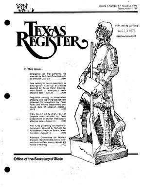Texas Register, Volume 4, Number 57, Pages 2635-2718, August 3, 1979