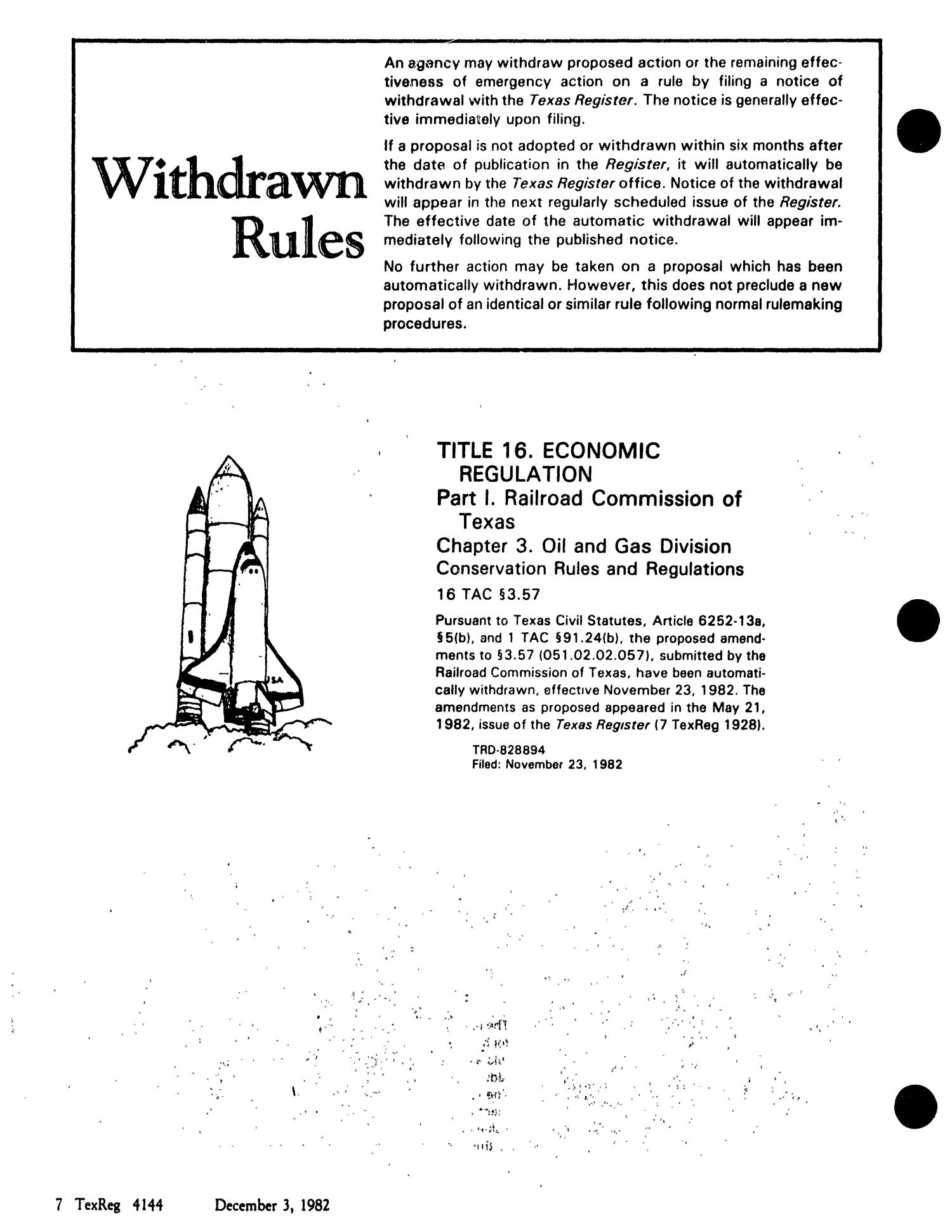 Texas Register, Volume 7, Number 89, Pages 4125-4234, December 3, 1982
                                                
                                                    4144
                                                