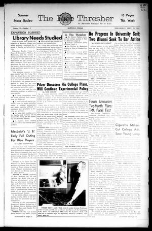 The Rice Thresher (Houston, Tex.), Vol. 51, No. 2, Ed. 1 Wednesday, September 18, 1963