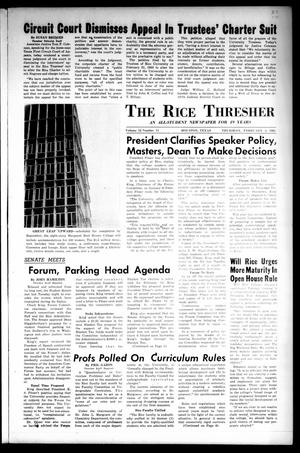 Primary view of object titled 'The Rice Thresher (Houston, Tex.), Vol. 52, No. 15, Ed. 1 Thursday, February 4, 1965'.