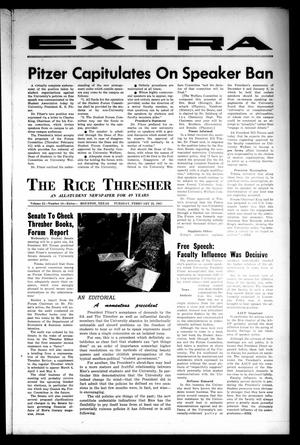 The Rice Thresher (Houston, Tex.), Vol. 52, No. 18, Ed. 1 Tuesday, February 23, 1965