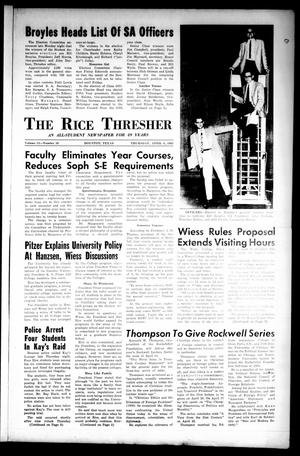 The Rice Thresher (Houston, Tex.), Vol. 52, No. 26, Ed. 1 Thursday, April 8, 1965
