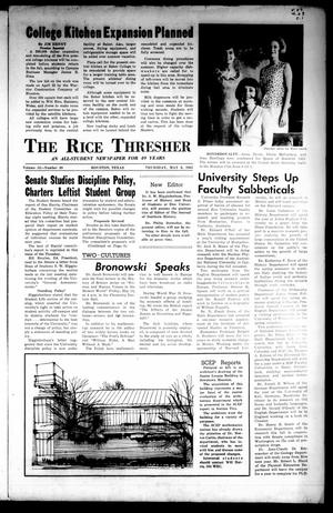 The Rice Thresher (Houston, Tex.), Vol. 52, No. 29, Ed. 1 Thursday, May 6, 1965
