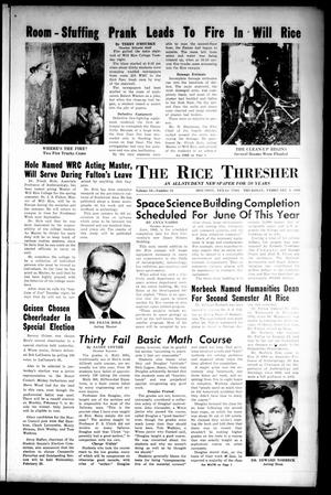Primary view of object titled 'The Rice Thresher (Houston, Tex.), Vol. 53, No. 15, Ed. 1 Thursday, February 3, 1966'.