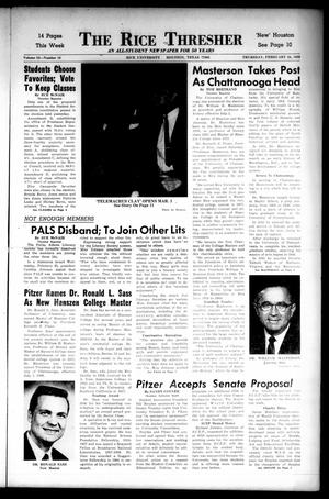 The Rice Thresher (Houston, Tex.), Vol. 53, No. 18, Ed. 1 Thursday, February 24, 1966