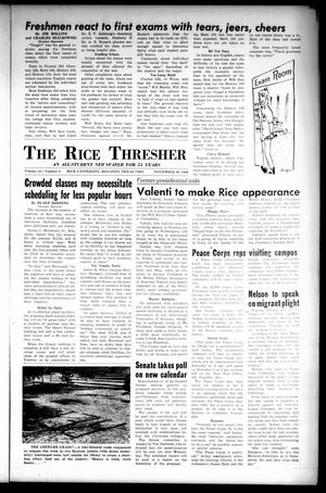 Primary view of object titled 'The Rice Thresher (Houston, Tex.), Vol. 54, No. 9, Ed. 1 Thursday, November 10, 1966'.