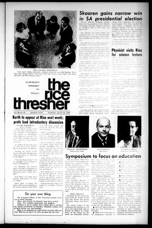 The Rice Thresher (Houston, Tex.), Vol. 55, No. 23, Ed. 1 Thursday, March 28, 1968