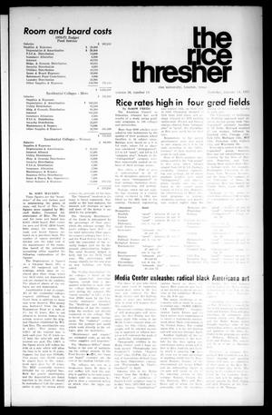 Primary view of object titled 'The Rice Thresher (Houston, Tex.), Vol. 58, No. 14, Ed. 1 Thursday, January 14, 1971'.