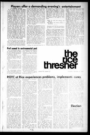 Primary view of object titled 'The Rice Thresher (Houston, Tex.), Vol. 59, No. 12, Ed. 1 Thursday, December 2, 1971'.