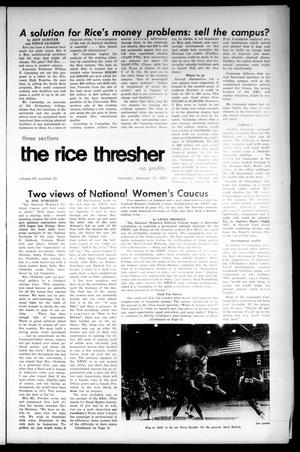 The Rice Thresher (Houston, Tex.), Vol. 60, No. 21, Ed. 1 Thursday, February 15, 1973