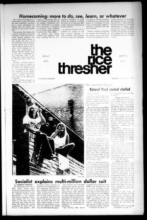 The Rice Thresher (Houston, Tex.), Vol. 61, No. 8, Ed. 1 Thursday, October 11, 1973
