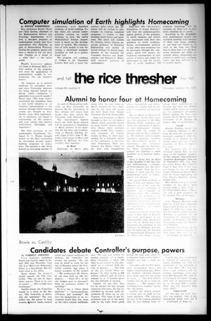 The Rice Thresher (Houston, Tex.), Vol. 61, No. 9, Ed. 1 Thursday, October 18, 1973