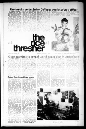 The Rice Thresher (Houston, Tex.), Vol. 61, No. 11, Ed. 1 Thursday, November 1, 1973