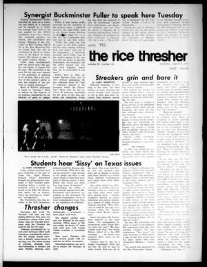 The Rice Thresher (Houston, Tex.), Vol. 61, No. 23, Ed. 1 Thursday, March 7, 1974