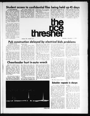 Primary view of object titled 'The Rice Thresher (Houston, Tex.), Vol. 62, No. 16, Ed. 1 Thursday, December 5, 1974'.