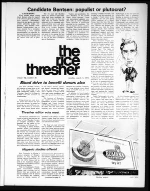 The Rice Thresher (Houston, Tex.), Vol. 62, No. 31, Ed. 1 Monday, March 3, 1975