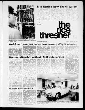 The Rice Thresher (Houston, Tex.), Vol. 63, No. 5, Ed. 1 Friday, August 29, 1975