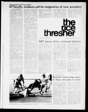 The Rice Thresher (Houston, Tex.), Vol. 63, No. 11, Ed. 1 Monday, September 22, 1975