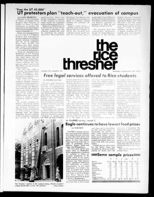 The Rice Thresher (Houston, Tex.), Vol. 63, No. 13, Ed. 1 Monday, September 29, 1975