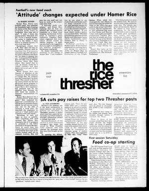The Rice Thresher (Houston, Tex.), Vol. 63, No. 34, Ed. 1 Thursday, January 22, 1976