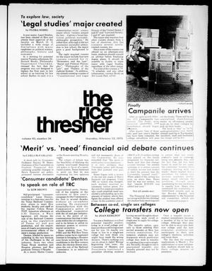 The Rice Thresher (Houston, Tex.), Vol. 63, No. 38, Ed. 1 Thursday, February 12, 1976