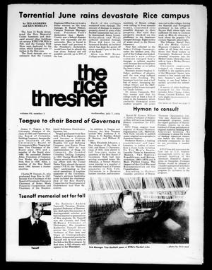 The Rice Thresher (Houston, Tex.), Vol. 64, No. 1, Ed. 1 Wednesday, July 7, 1976