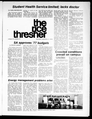 The Rice Thresher (Houston, Tex.), Vol. 64, No. 6, Ed. 1 Thursday, September 2, 1976