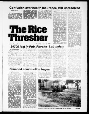 The Rice Thresher (Houston, Tex.), Vol. 65, No. 2, Ed. 1 Thursday, August 11, 1977