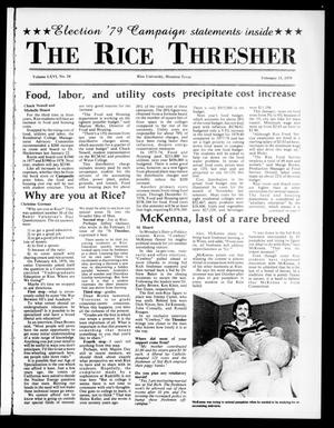 Primary view of object titled 'The Rice Thresher (Houston, Tex.), Vol. 66, No. 24, Ed. 1 Thursday, February 15, 1979'.