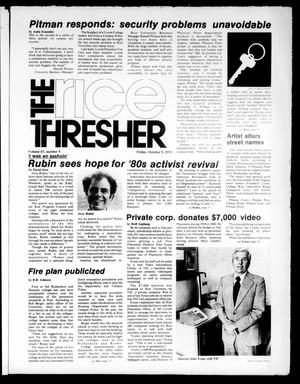 Primary view of object titled 'The Rice Thresher (Houston, Tex.), Vol. 67, No. 9, Ed. 1 Friday, October 5, 1979'.
