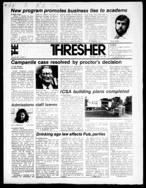 Primary view of object titled 'The Rice Thresher (Houston, Tex.), Vol. 69, No. 1, Ed. 1 Thursday, June 18, 1981'.