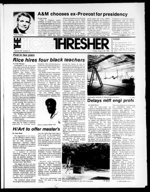 Primary view of object titled 'The Rice Thresher (Houston, Tex.), Vol. 69, No. 3, Ed. 1 Friday, August 28, 1981'.