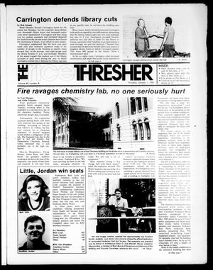 Primary view of object titled 'The Rice Thresher (Houston, Tex.), Vol. 69, No. 8, Ed. 1 Thursday, October 1, 1981'.
