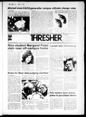The Rice Thresher (Houston, Tex.), Vol. 69, No. 18, Ed. 1 Friday, January 22, 1982