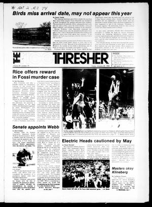 The Rice Thresher (Houston, Tex.), Vol. 69, No. 19, Ed. 1 Friday, January 29, 1982
