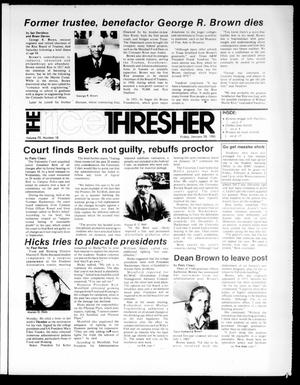 The Rice Thresher (Houston, Tex.), Vol. 70, No. 18, Ed. 1 Friday, January 28, 1983