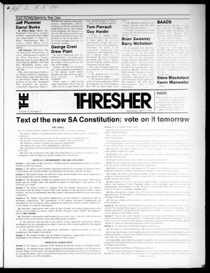 The Rice Thresher (Houston, Tex.), Vol. 72, No. 37, Ed. 1 Wednesday, April 10, 1985