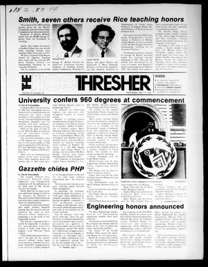 The Rice Thresher (Houston, Tex.), Vol. 72, No. 43, Ed. 1 Wednesday, May 15, 1985