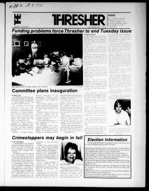 Primary view of object titled 'The Rice Thresher (Houston, Tex.), Vol. 73, No. 9, Ed. 1 Friday, September 27, 1985'.