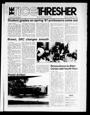 The Rice Thresher (Houston, Tex.), Vol. 75, No. 3, Ed. 1 Friday, August 28, 1987