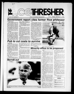 The Rice Thresher (Houston, Tex.), Vol. 75, No. 8, Ed. 1 Friday, October 9, 1987