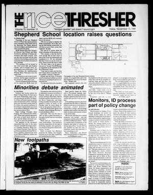 The Rice Thresher (Houston, Tex.), Vol. 75, No. 12, Ed. 1 Friday, November 13, 1987