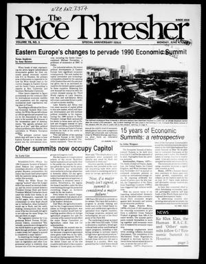 Primary view of object titled 'The Rice Thresher (Houston, Tex.), Vol. 78, No. 1, Ed. 1 Monday, June 4, 1990'.