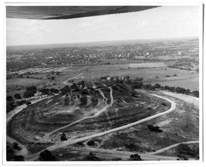 [Aerial View of Cross Mountain and Fredericksburg, TX]