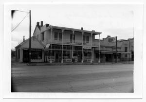 Primary view of object titled '[Photograph of Businesses in Fredericksburg, TX]'.