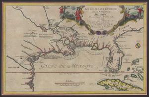 Les costes aux environs de la Riviere de Misisipi : decouvertes par Mr. de la Salle en 1683 et reconnues par Mr. le Chevallier dÍberville en 1698 et 1699 / par N. de Fer ; Vincent de Ginville, sculpsit.